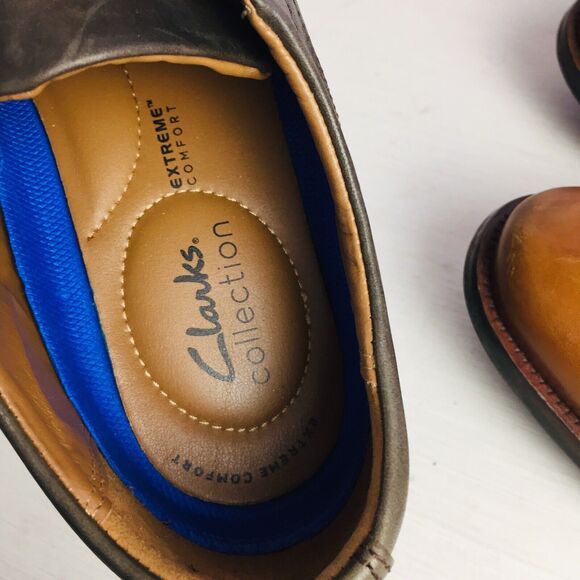 CLARKS Collection 15770 Brown Leather Mens Toe Tilden Cap Dress Shoes Size 12 M main image 3